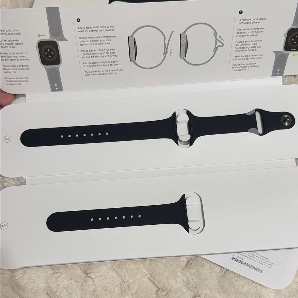 Apple Black Sport Band for Apple Watch 45MM